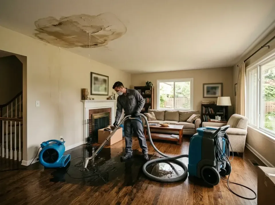 attic-pipe-burst-ceiling-drip-008 — frequently asked questions, Water Damage Restoration & Carpet Care in St. Charles, MN